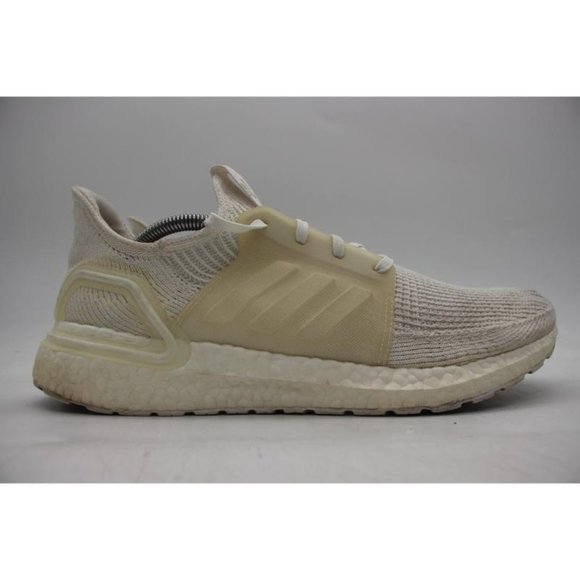 Adidas Ultraboost 19 Men's 12 Running Training Sneakers  Triple White G54008 - Picture 1 of 9
